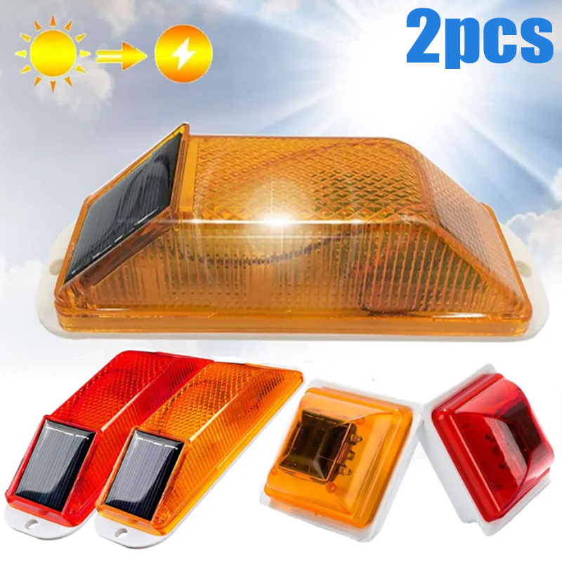 2Pcs Solar Strobe Warning Ligh - đánh giá và giá Sos Light Strobe