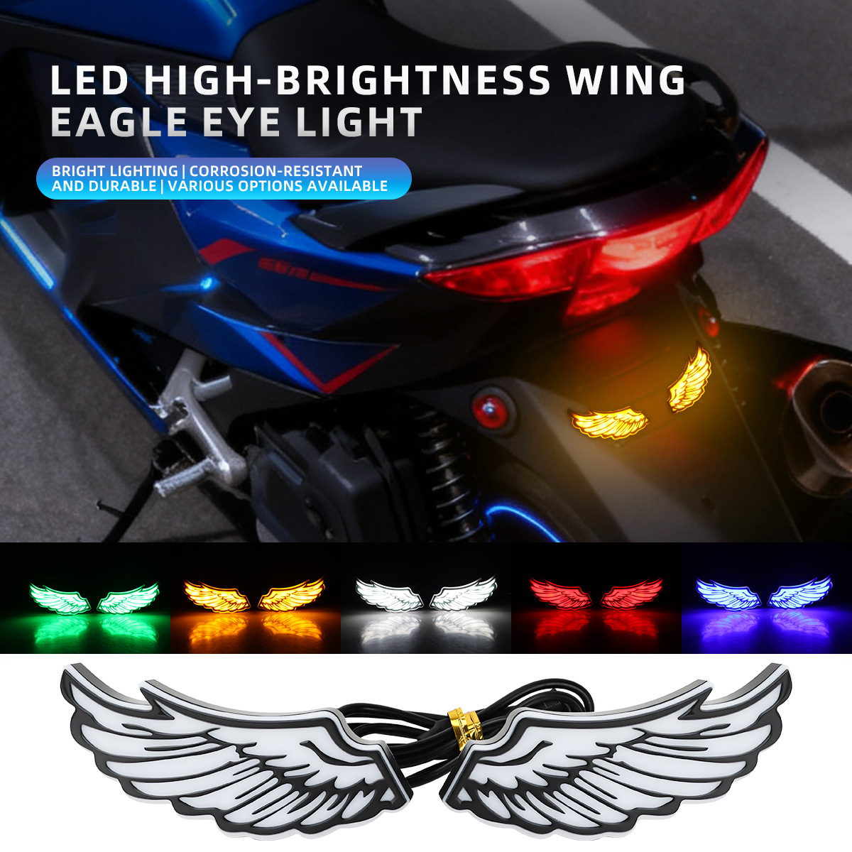 1Pair Motorcycle Angel Wings L - đánh giá và giá Sos Light Strobe