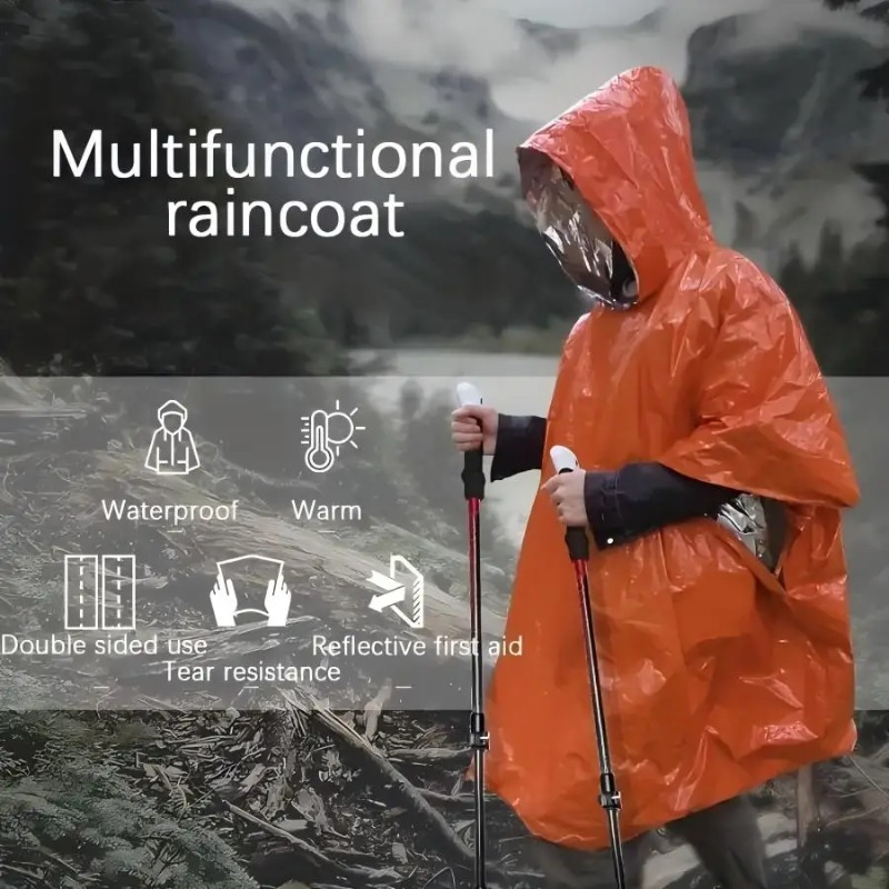 1-5PCS Multifunctional Surviva - đánh giá và giá Emergency Poncho Rain